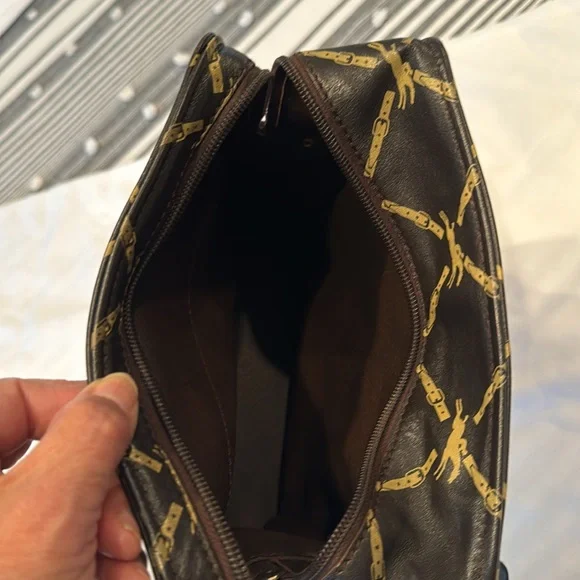 LONGCHAMP Vintage logo Brown Crossbody/ shoulder bag, Camera bag, 2outer pockets - Picture 13 of 16